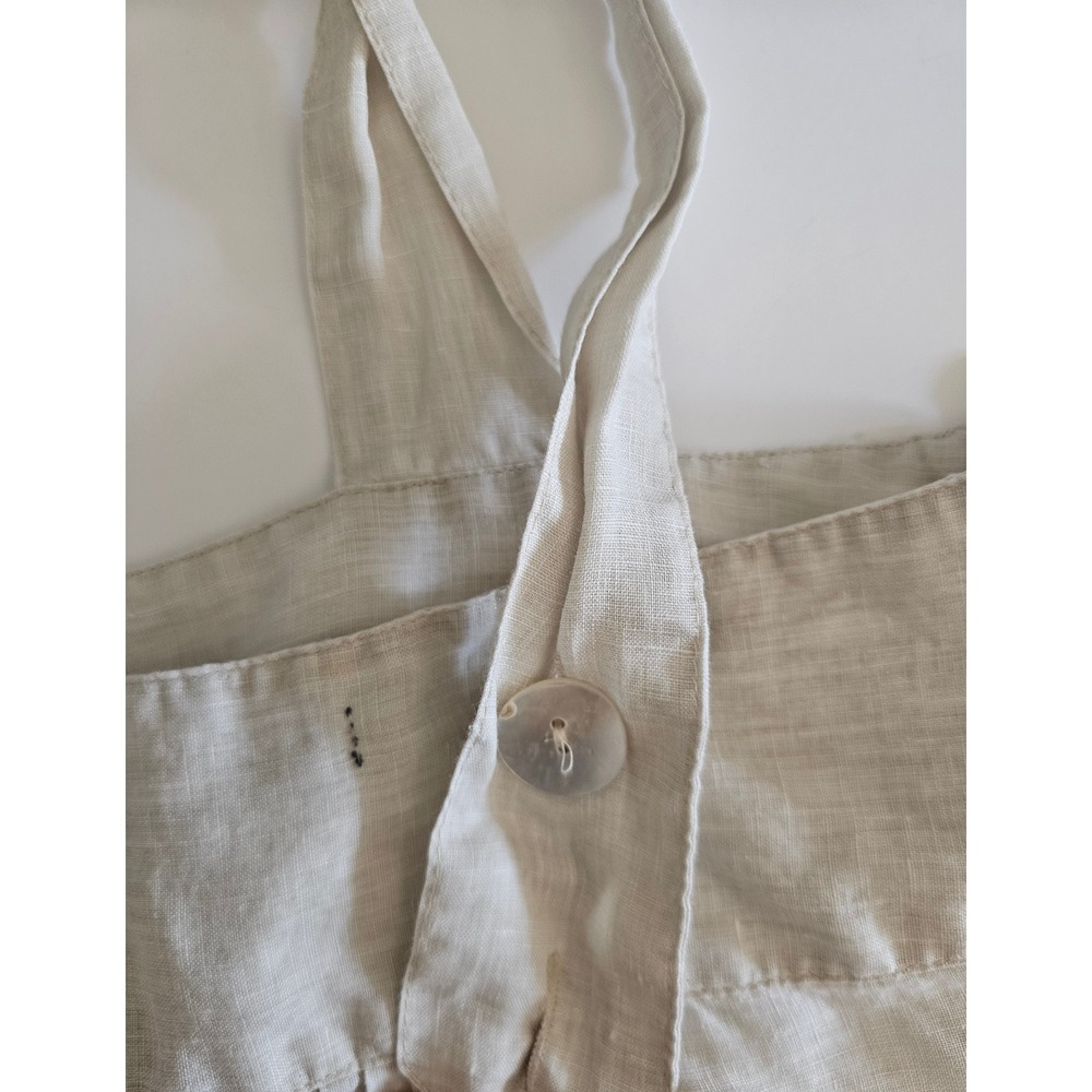 Gudrun Sjoden Linen Tiered Maxi Dress Beige lagenlook cottagecore Small - Picture 4 of 9